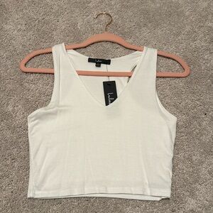 White cropped tank